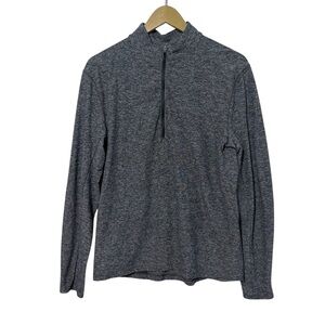Lululemon Mens Medium Gray Surge 1/4 Zip Pullover Stretch Neutral Minimalist Run